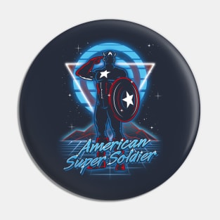 Retro American Super Soldier Pin