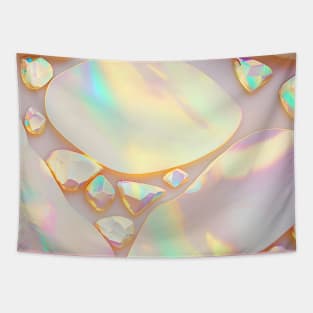 Opal Gemstone Gold Pastel Texture Tapestry