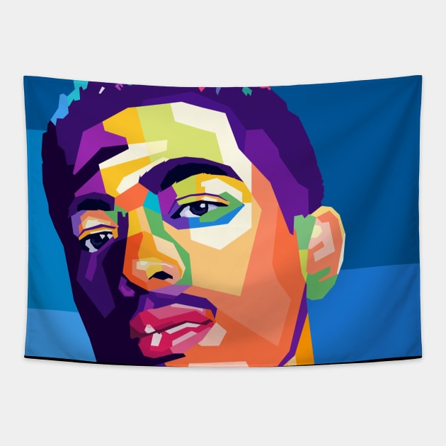 Jude Bellingham Wpap Pop Art Tapestry by Zet Art