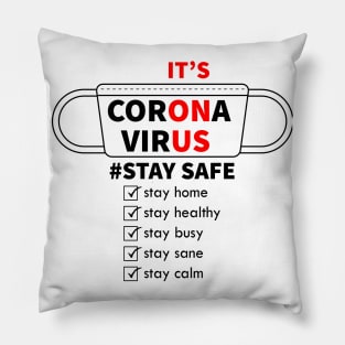 CORONA VIRUS - Checklist - IT'S ON US Pillow