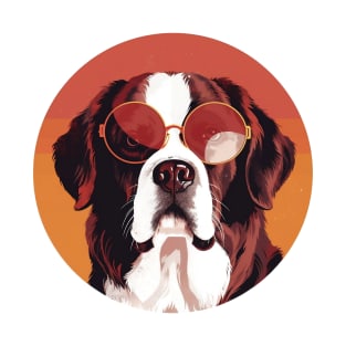 St Bernard Wearing Sunglasses T-Shirt