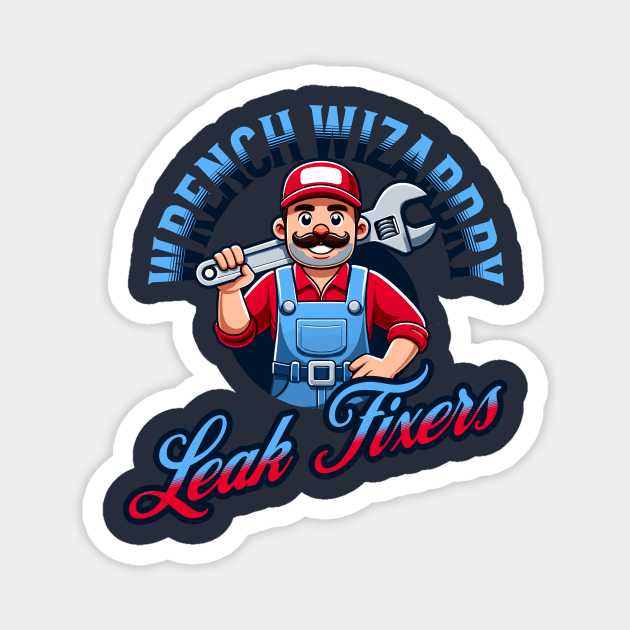 Wrench Wizardry, Plumber Magnet by Vinokurio