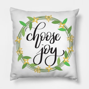 Choose Joy Typography Pillow