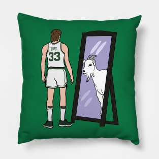 Larry Bird Mirror GOAT Pillow