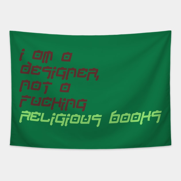 I am Not Religous Book Tapestry by Abang AAT Store