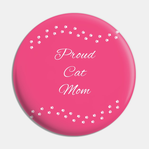 Cat Mom Pin by CityTeeDesigns