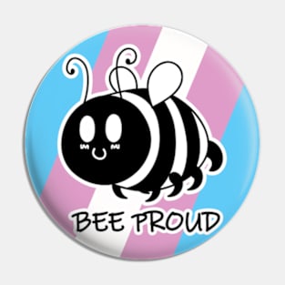 Bee Proud Transgender Flag Pin