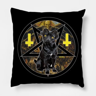 Black Pugtagram Pillow