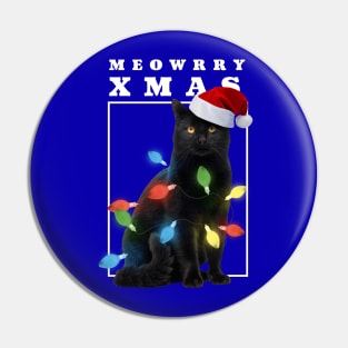 Funny Christmas cat Meowrry Xmas Pin