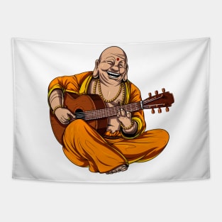 Buddha Playing Guitar Tapestry