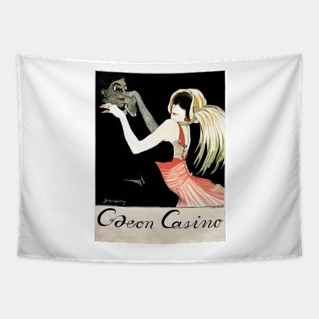 ODEON CASINO by Walter Schnackenberg 1918 Retro Ballroom Dancing Deutsch Art Tapestry by vintageposters