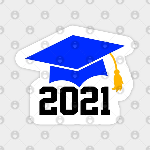 Senior 2021 - Graduation Cap Design T-Shirt Magnet by Hobbybox