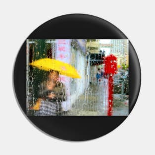 Girl with the Yellow Umbrella Pin