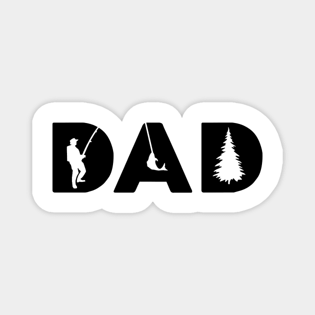 fishing dad-father's day Magnet by The Tee Tree