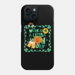 St. Patrick's Day Celebration with money clover and beer Phone Case