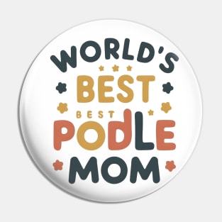World's best Poodle Grandma Dog Funny Saying Pin