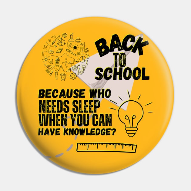 "Back to school: because who needs sleep when you can have knowledge?" Pin by WEARWORLD