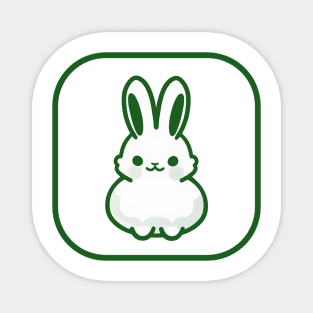 Green Bunny Cute Minimalist Aesthetic Design Magnet