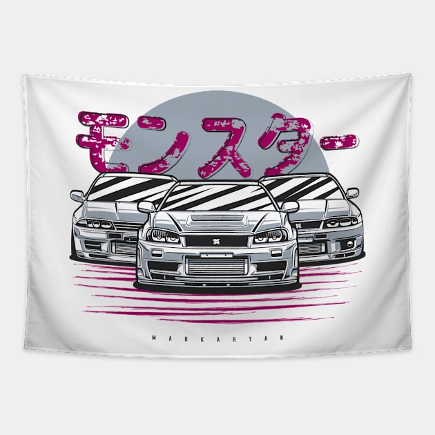 Skiline GTR mix Tapestry by Markaryan