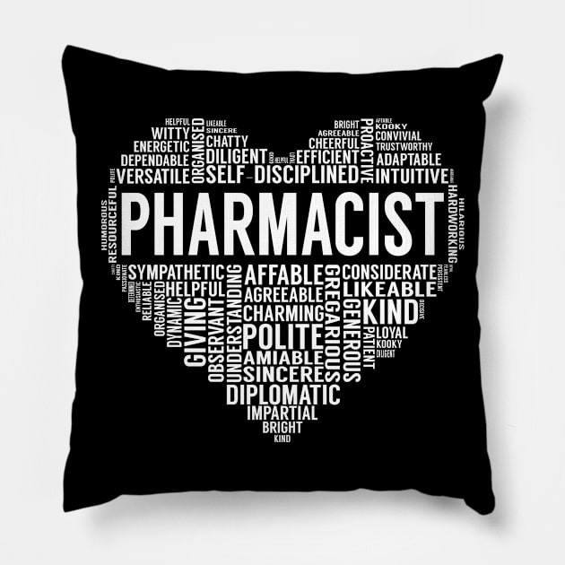 Pharmacist Heart Pillow by LotusTee