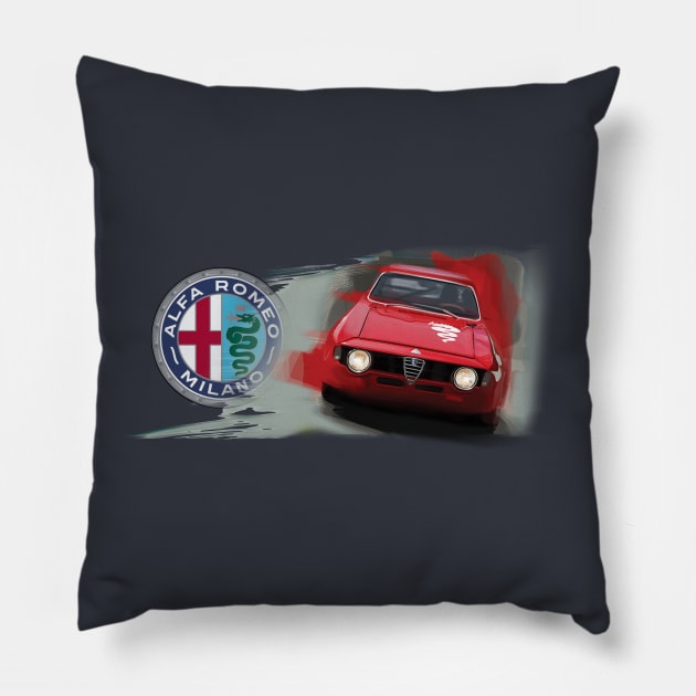 Alfa Romeo Vintage 105 series GTA Pillow by fmDisegno