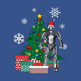 Cyberman Dr Who Around The Christmas Tree T-Shirt