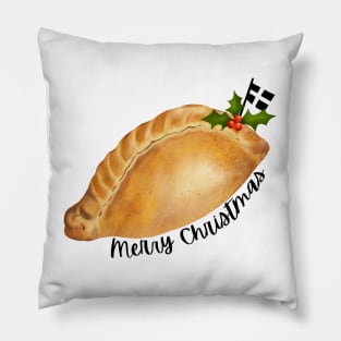 Cornish Pasty Merry Christmas Pillow