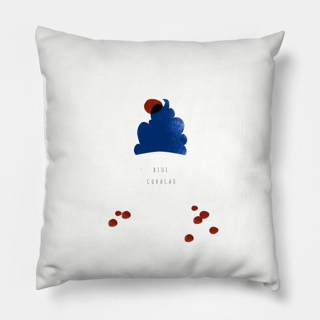 Blue Coracao Pillow by EglePlytnikaite