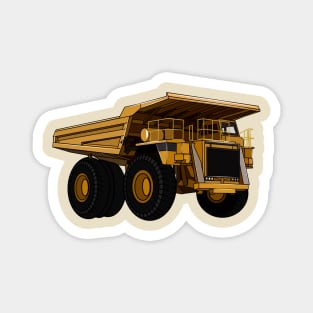 Haul truck cartoon illustration Magnet