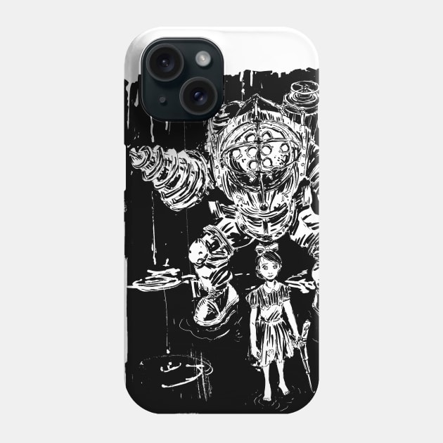 Little Sister and Mr. Bubbles Phone Case by Archonyto