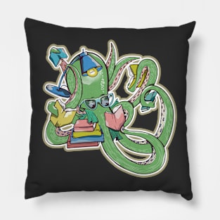 Octopus reading books Pillow