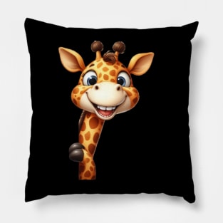 Cute Giraffe Playing Peek a Boo Pillow