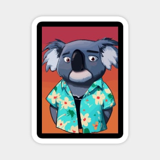 Koala with Hawaii Shirt Magnet