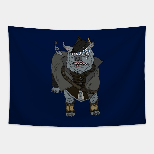 Bloodborne - Hunter maneater boar Tapestry by DigitalCleo