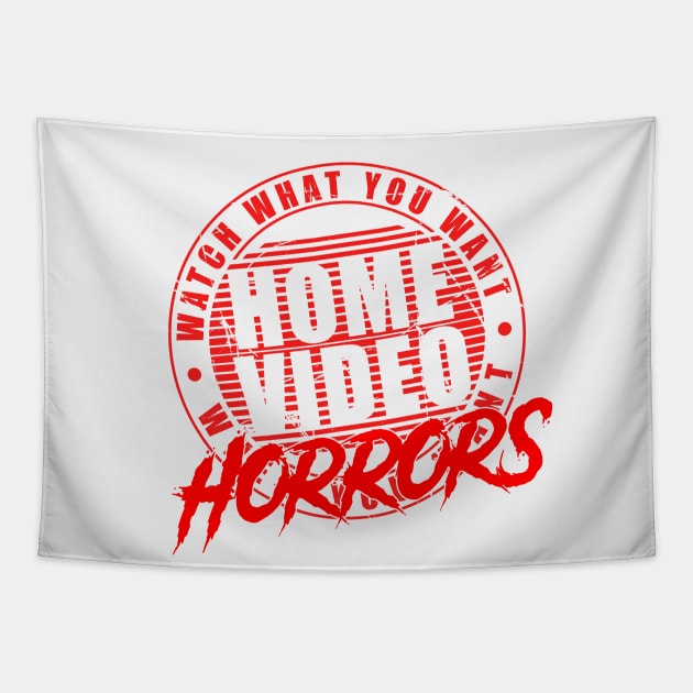 Disrupted Home Video Logo Tapestry by Home Video Horrors