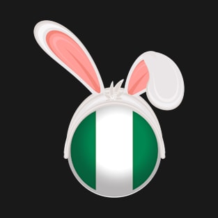 happy easter Nigeria bunny ears flag cute designs T-Shirt