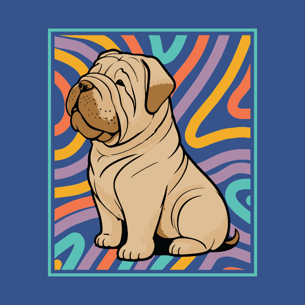 Colorful and Cute Shar Pei Puppy KH by SLAG_Creative