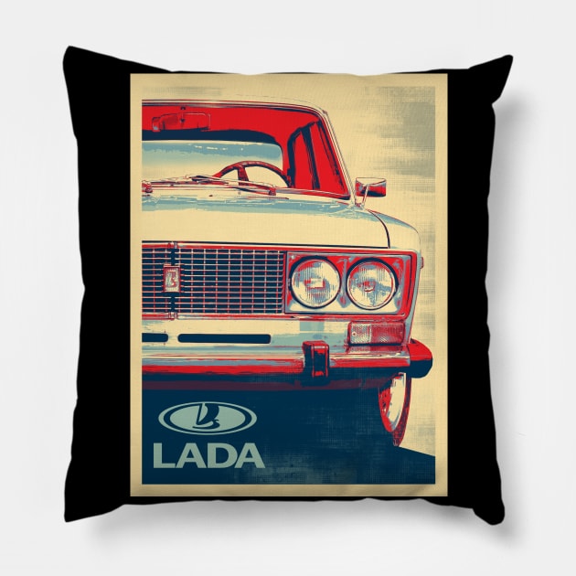 Lada - Russian classic car Pillow by hottehue