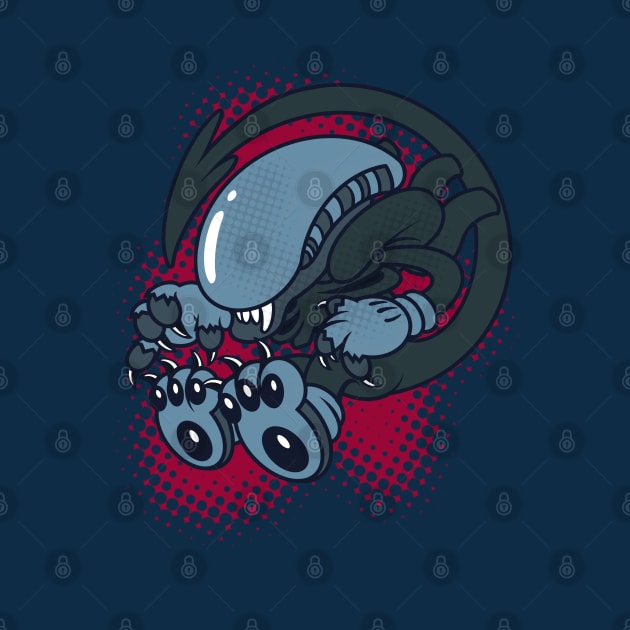 Vintage Retro Cartoon Style Alien by StudioPM71