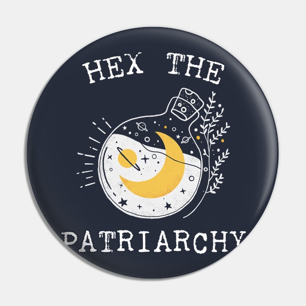 Hex The Patriarchy Femіnist Witch Funny Magical Mystical Magic moon Pin by Meteor77