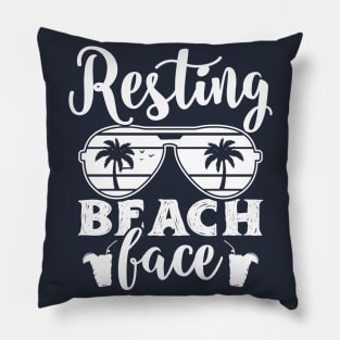 Resting beach face Pillow