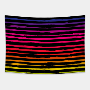 Striped Pattern Rainbow Tapestry