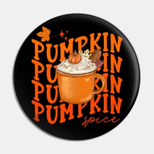 Retro Vintage Pumpkin Spice Lover Cute Fall Season Thanksgiving Pin