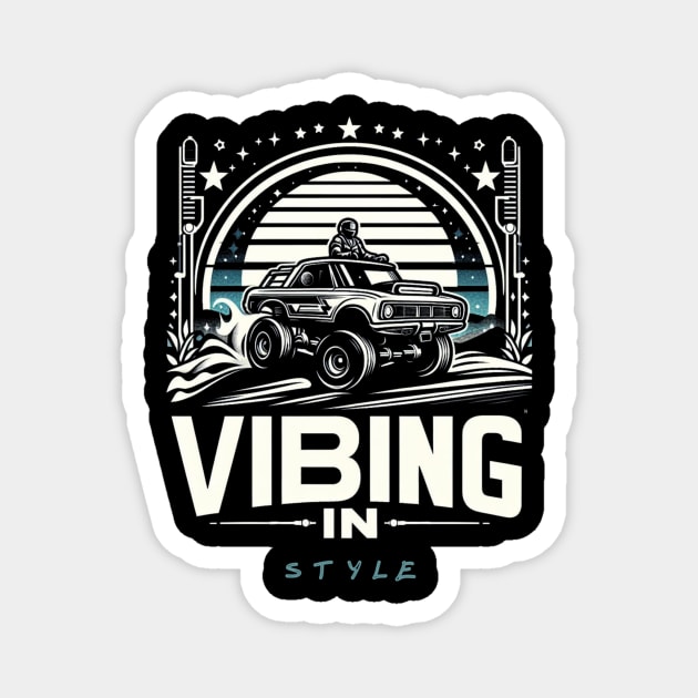 Vibing in Style Magnet by HALLSHOP