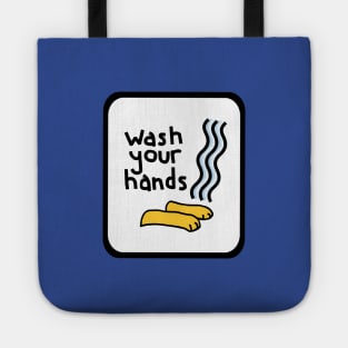 Framed Wash Your Hands Funny Quotes Design Tote