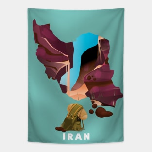 Iran Travel poster man Tapestry