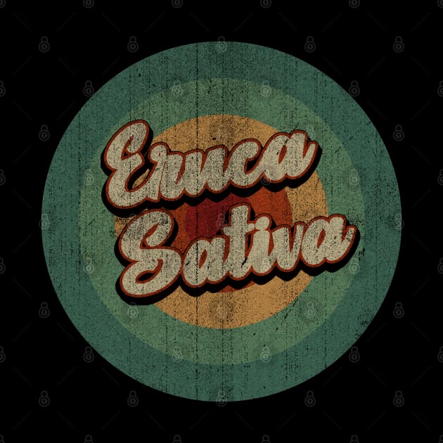 Circle Retro Vintage Eruca Sativa by Jokowow