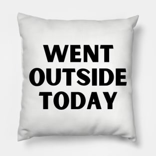 went outside today Pillow