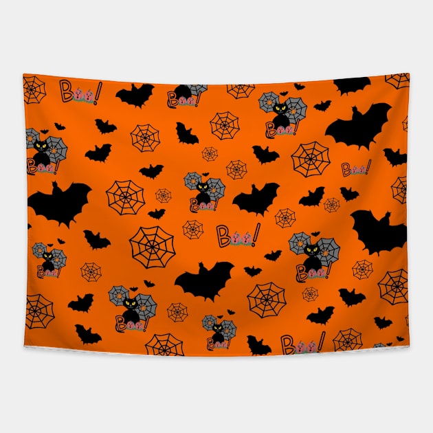 HALLOWEEN Black Bats Tapestry by SartorisArt1