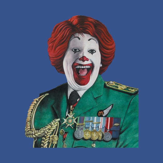 Ronald Mcdonald Painting | American Ronny | Ronald Mcdonald Parody Oil Painting | Apocalypse Pop Art by Tiger Picasso